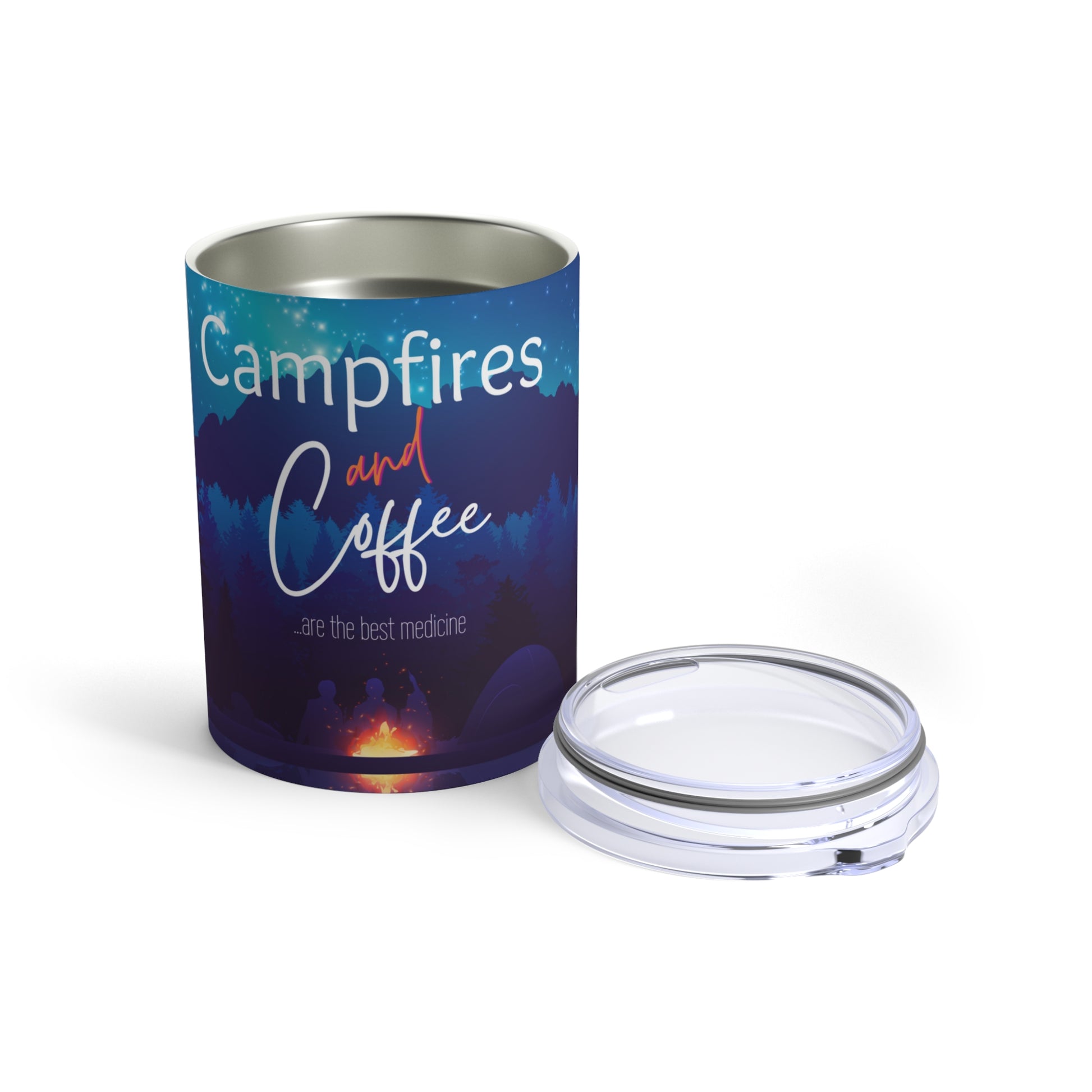 Campfires and Coffee Are the Best Medicine 10oz Insulated Tumbler - Happy Camper Living