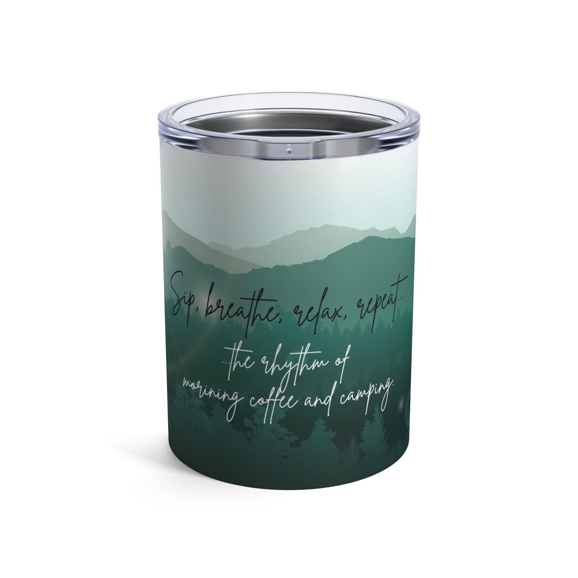 Sip, Relax, Relax, Repeat - Coffee and Camping 10oz Insulated Tumbler - Happy Camper Living